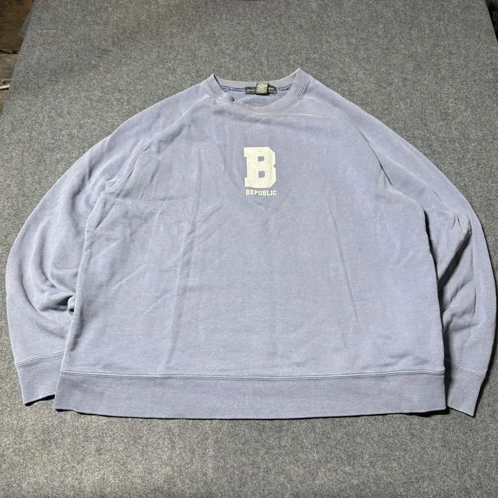 VTG 90s‎ Banana Republic Mens Heavyweight Logo Crewneck Size L College Grunge